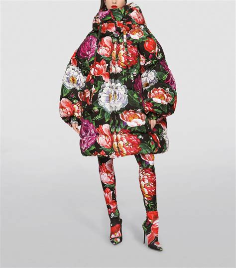 floral coat dolce gabbana|dolce and gabbana puffer jacket.